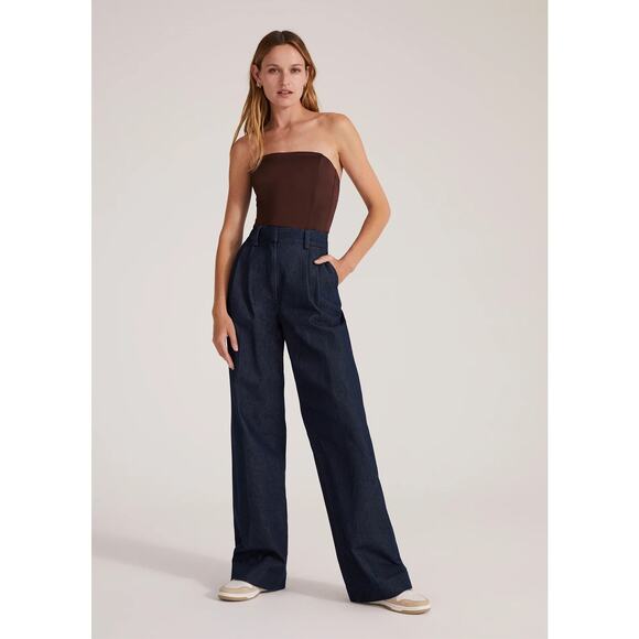 $248 New Favorite Daughter Favorite Pant in Denim (Vienna) - Size 2 - Picture 2 of 11